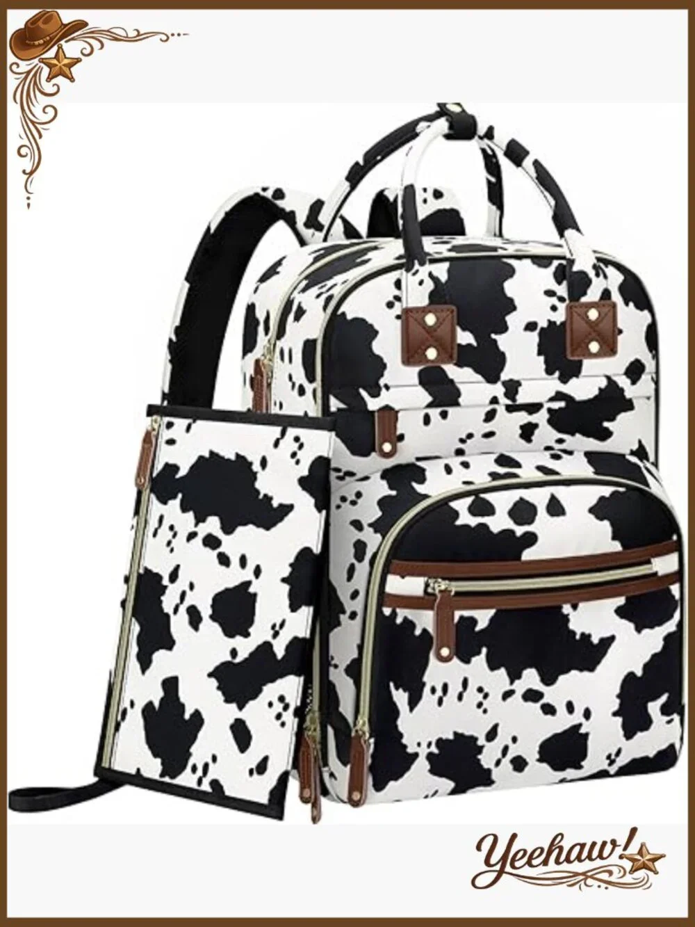 Diaper Bag Backpack with Changing Pad, Insulated Pockets, Waterproof, 23L,